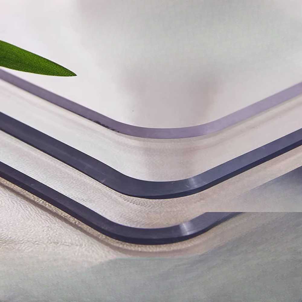 투명 식탁 매트 PVC 테이블 커버 방수 보호 패드 투명 2.0mm (80x100cm) - 상품 이미지