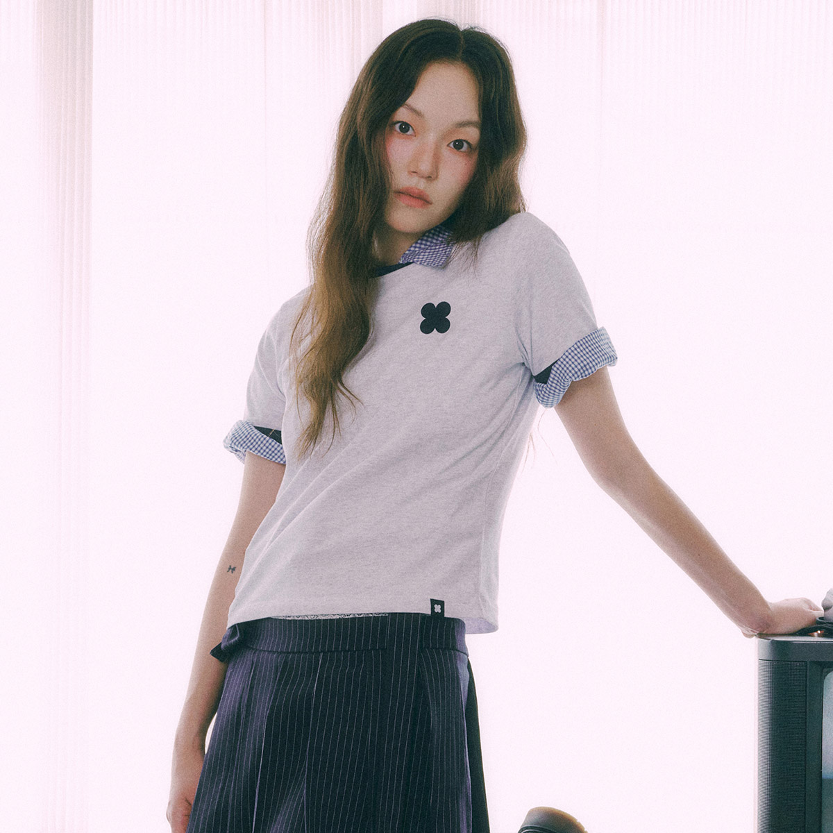 [로엠 X 드롭드롭드롭] 링거 티셔츠 RMHWF37RT6 - 상세 이미지 2