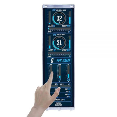 VSDISPLAY [해외]VSDISPLAY 14.5인치 2K 터치 스크린 모니터 2560x720 Y70 PC 컴퓨터 케이스 빌딩 CPU/GPU 온도 모니터링 IPS LCD 디스플레이 지원/USB C