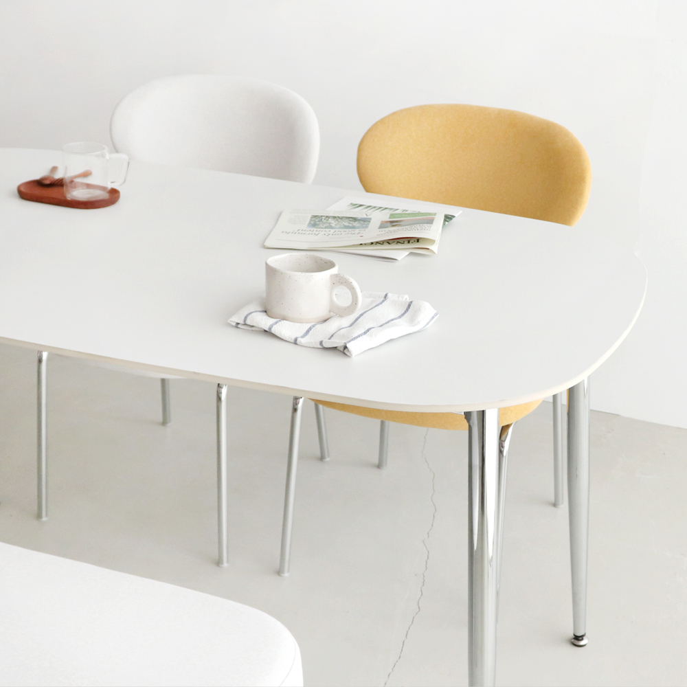 레오르 타원형 4인용식탁 세트 세라믹식탁 포세린 1200 의자2 벤치