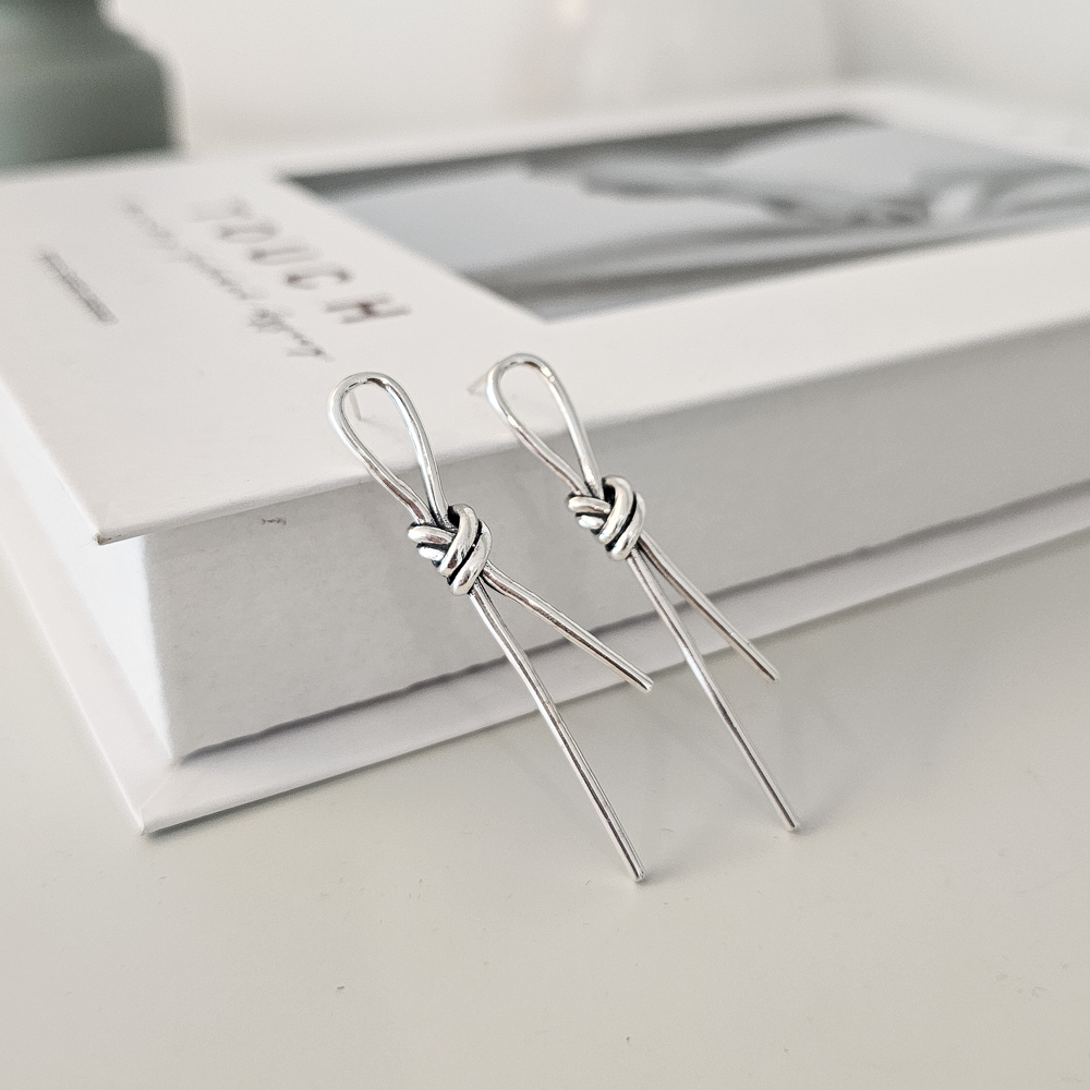 노트 실버귀걸이 Knot ring - 상세 이미지 3