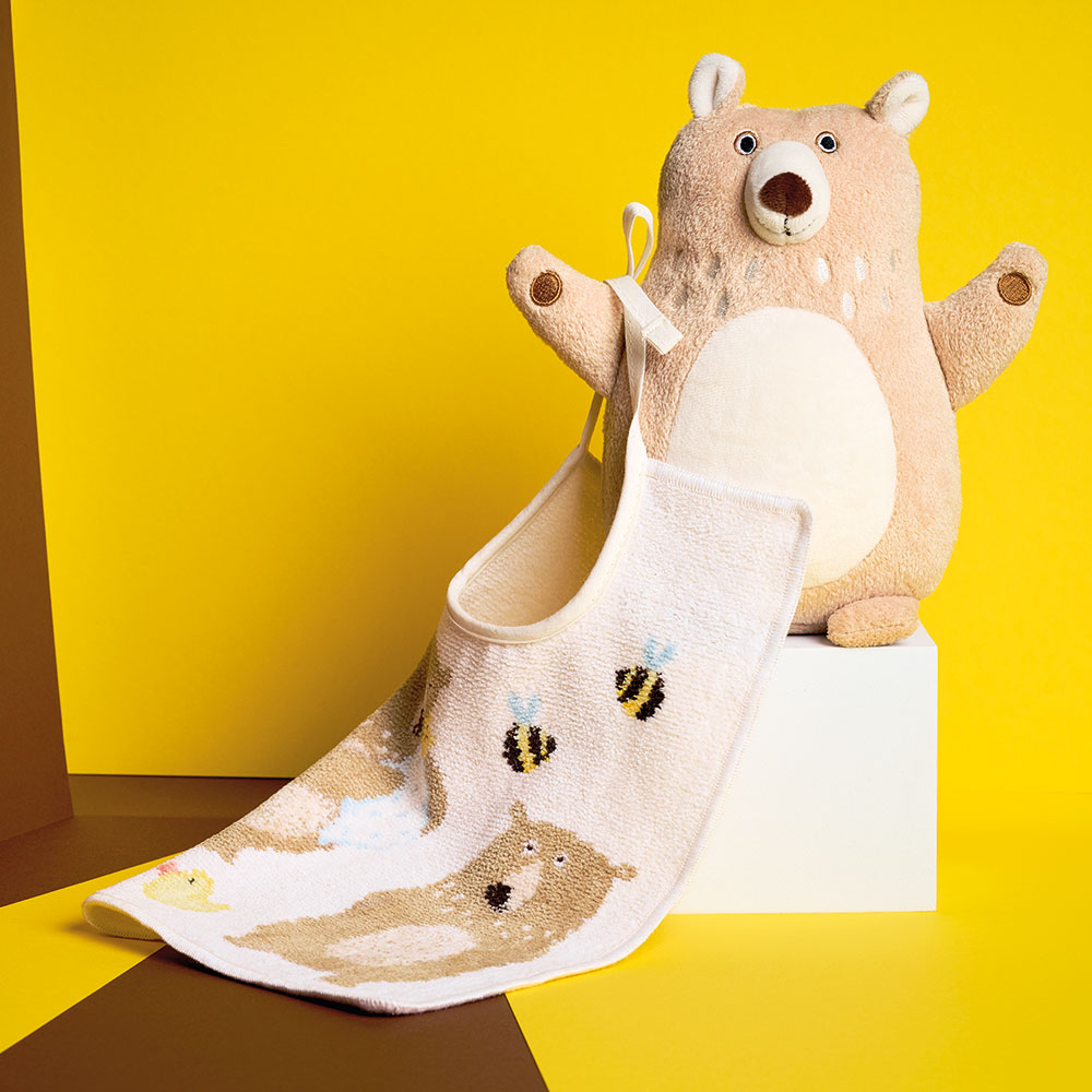 훼이라 벤베어 패밀리 턱받이 25x30cm 독일직수입 부드럽고 먼지없는 프리미엄 턱받이수건