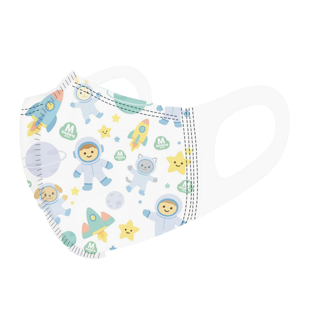 메디케이알 메디앙 프렌즈 새부리형 어린이 아기 유아마스크 소형 우주세상 50매