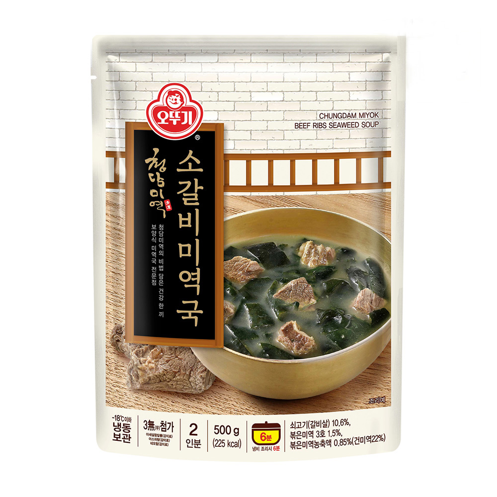 오뚜기 청담미역 소갈비미역국(냉동) 500g 1개 - 상품 이미지