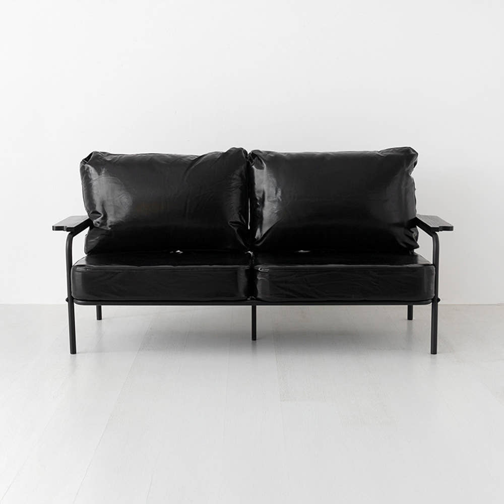 DELU 3인소파 1665 스툴미포함, 블랙 2722.5635, 3인용