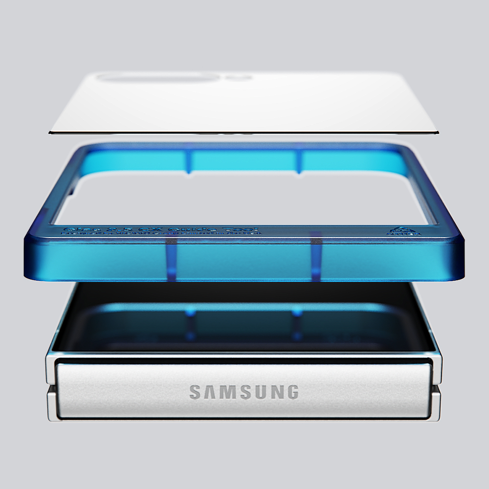 빅쏘 2.5CX 지문인식 강화유리 액정보호필름 갤럭시Z 플립7, 2매입