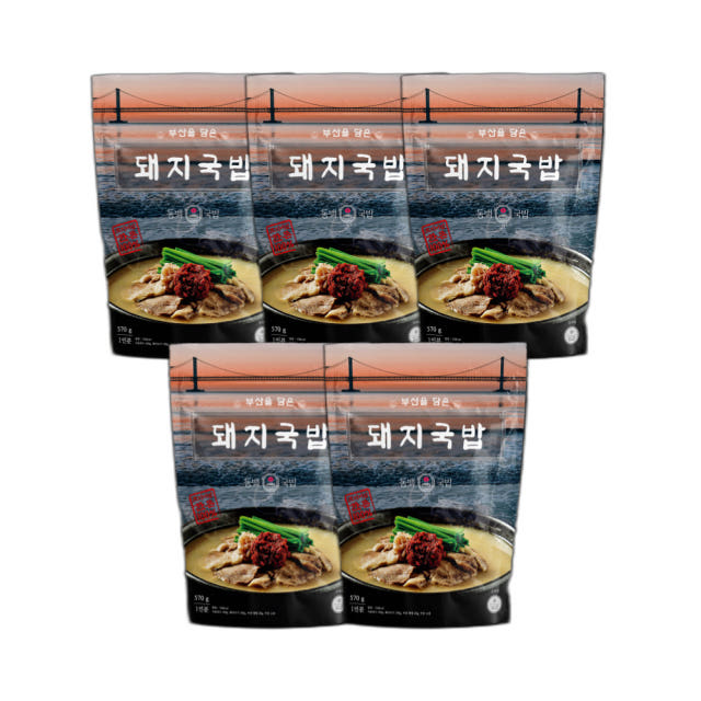 부산 동백국밥 프리미엄 한돈 돼지국밥 570g 5개