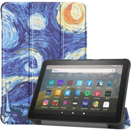 [해외]2023년 11인치 태블릿용 새로운 태블릿 케이스 (13세대, 출시).iPad 삼성과 호환되지 않습니다.별이 빛나는 하늘 A-Black