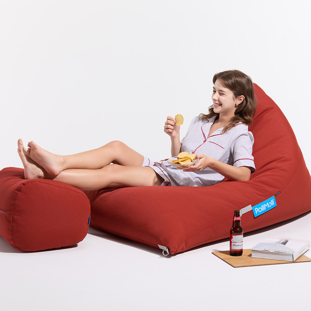 폴리몰리 701P 1인용 대형 빈백 소파 거실 야외 방수 시크 블랙 (메시속커버,선택안함)