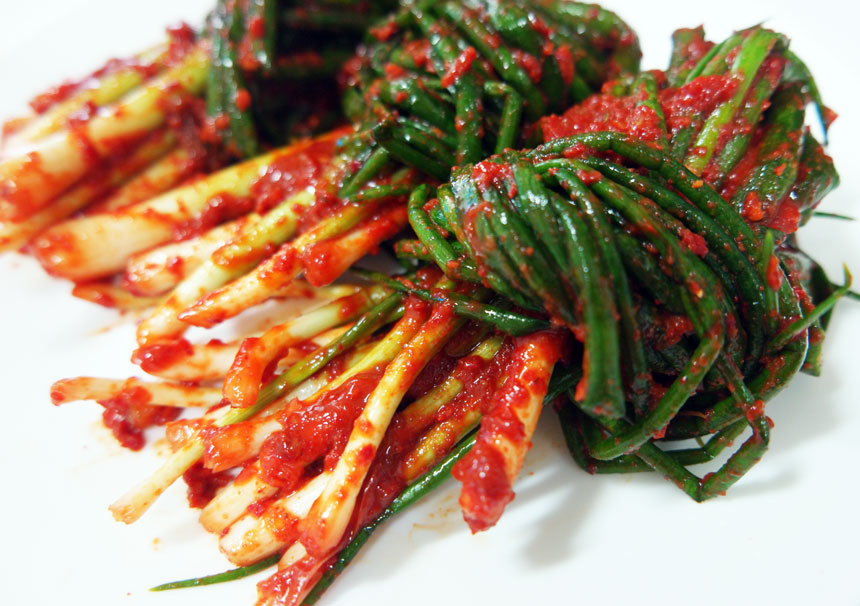 핵폭탄김치 실비 매운 파김치 500g 입문용 오리지널 맵기 선택 가능 이미지 4