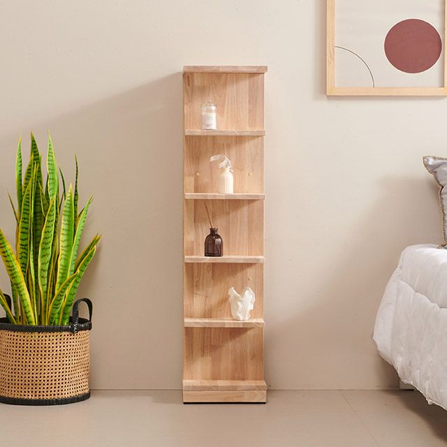가구의서 고무나무 원목 북선반 책장 295x295x1190mm - 상품 이미지