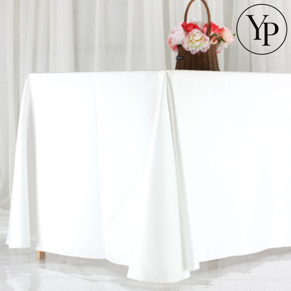 화이트 식탁 커버 행사용 테이블보 협탁보 레스토랑 뷔페 4인 6인 무지 보자기