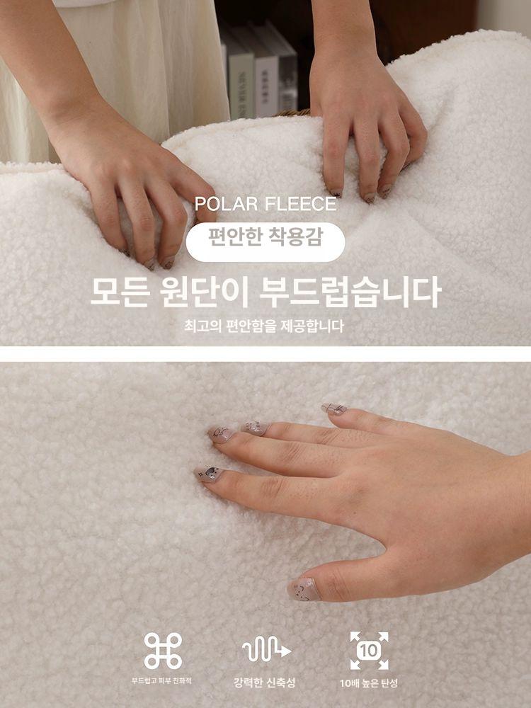 라탄 안락의자 수유의자 좌식의자 컴퓨터의자 독서의자 크림화이트-테디벨벳+발받침 - 상세 이미지 5