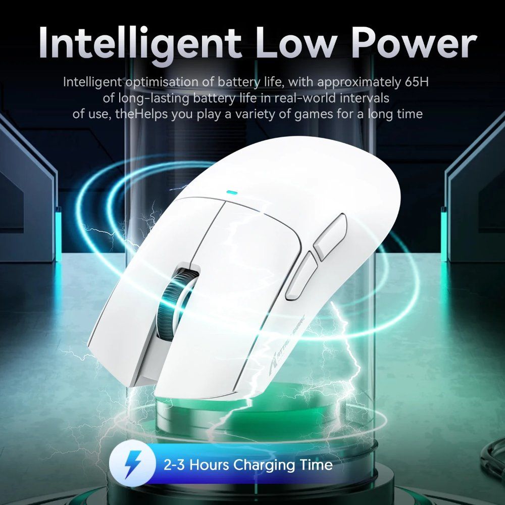 어택샤크 X11 PAW3311 무선블루투스마우스 2.4G 400IPS RGB PC 게이밍 블랙 - 상세 이미지 3