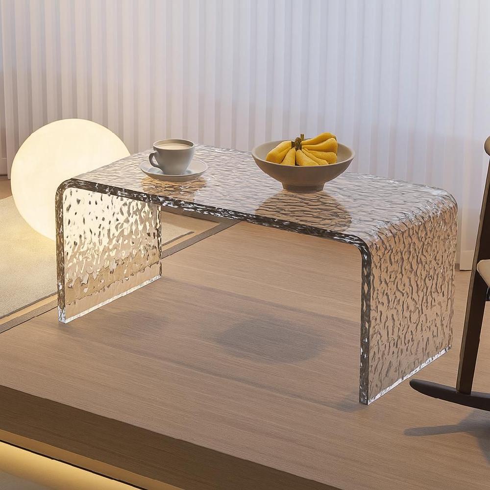 거실 티테이블 물결 아크릴 인테리어 협탁 60x30x30cm 웨이브