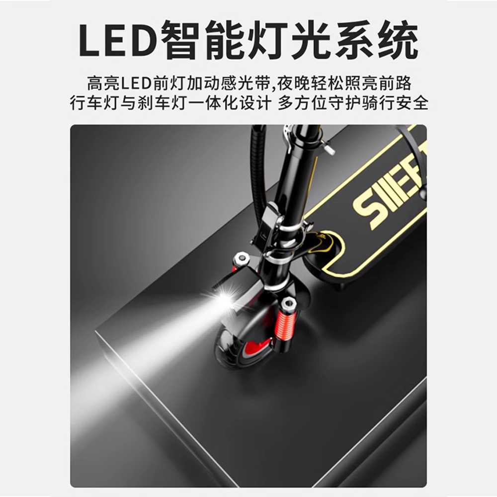 접이식 전동 킥보드 폴딩 초경량 스로틀 휴대용 성인 24V 브러시리스 블랙 50-60마일 - 상세 이미지 4