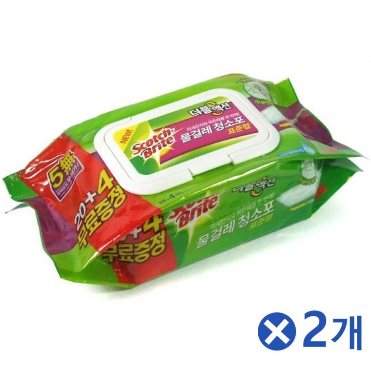 표준형 물걸레 청소포 24매x2개 막대걸레청소포