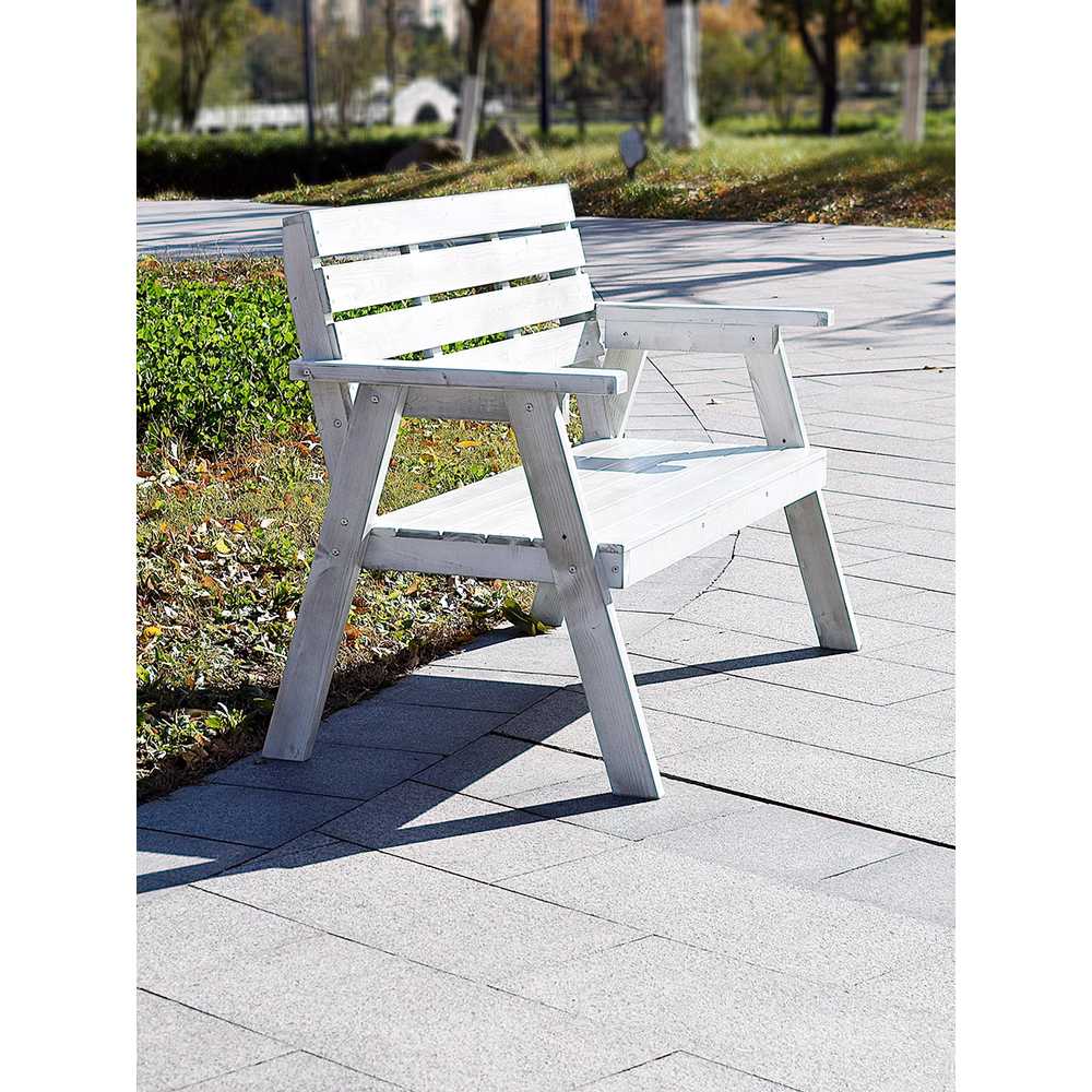 빈티지 벤치 의자 2인용 나무 일자 우드 야외 레트로 120cm 우드 - 상세 이미지 5