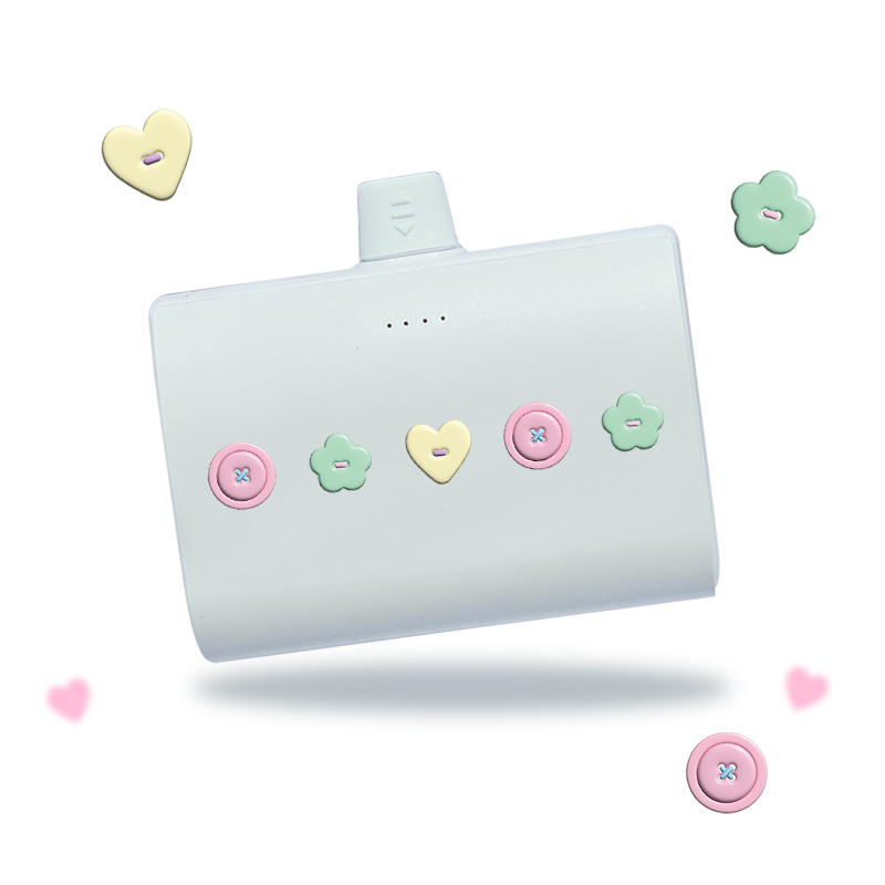 BZ NEW 큐트단추 아이폰 갤럭시 듀얼 도킹 보조배터리 10000mah - 상세 이미지 2