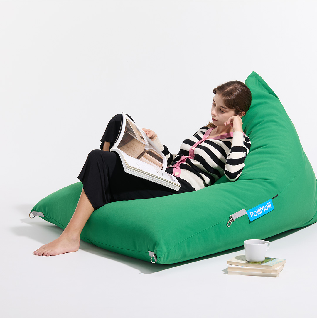 폴리몰리 빈백소파 1인용 대형 701P 실내외 겸용 좌식 쇼파 쿠션, 리프 그린 (메시속커버, 선택안함)
