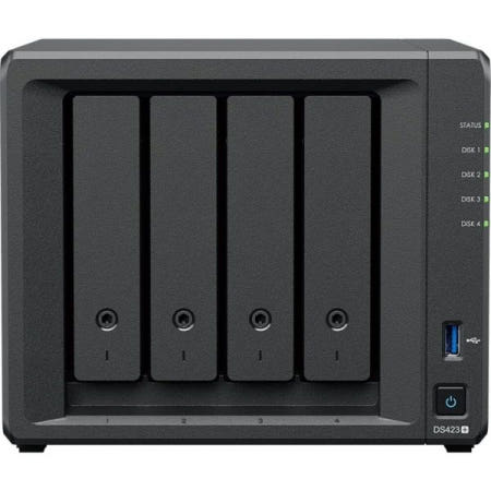 [해외]Synology DiscStation DS423+ NAS 서버 및 Celeron 2.0GHz CPU, 6GB 메모리, 32TB HDD 스토리지, 1TB M.2 NVMe SS