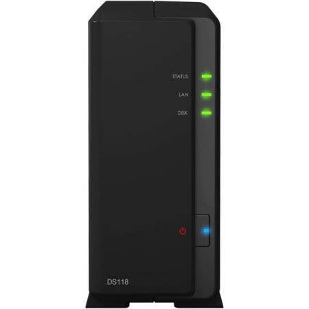 Synology [해외]Synology DS118 미니 데스크톱 NAS 서버, Realtek RTD1296 쿼드 코어, 1GB DDR4 RAM, 2TB SSD, DSM 소프트웨어 1.0 TB
