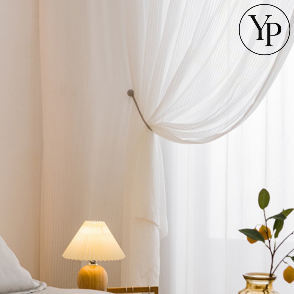 호텔식 레이스 커텐 주방 거실 아이방 인테리어 심플 나비주름 빈티지 망사커튼