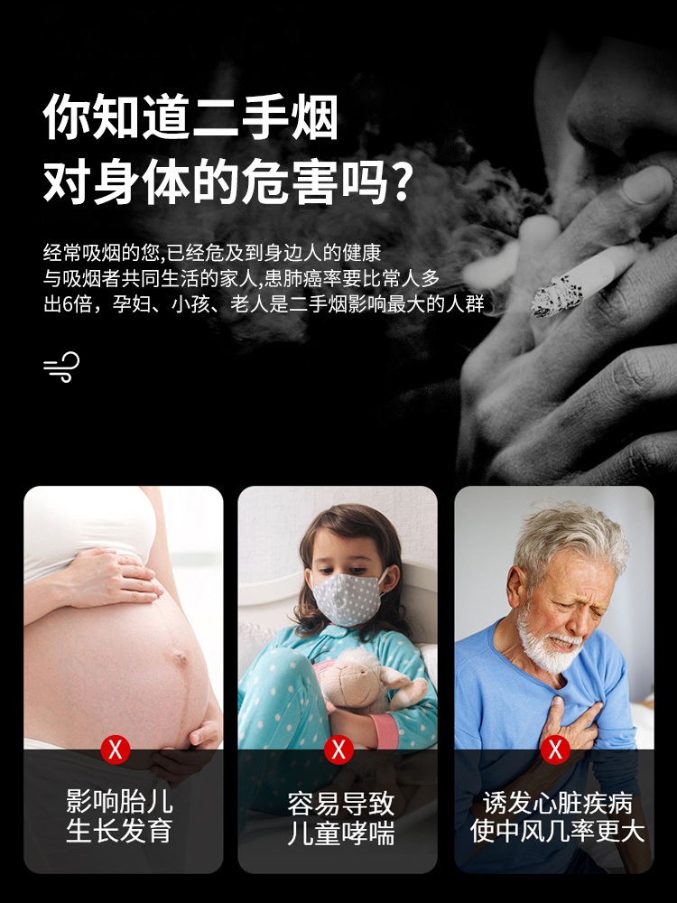 재연기 연기흡입기 담배냄새 간접흡연 제거기 재털이 정화 재떨이 - 상세 이미지 2
