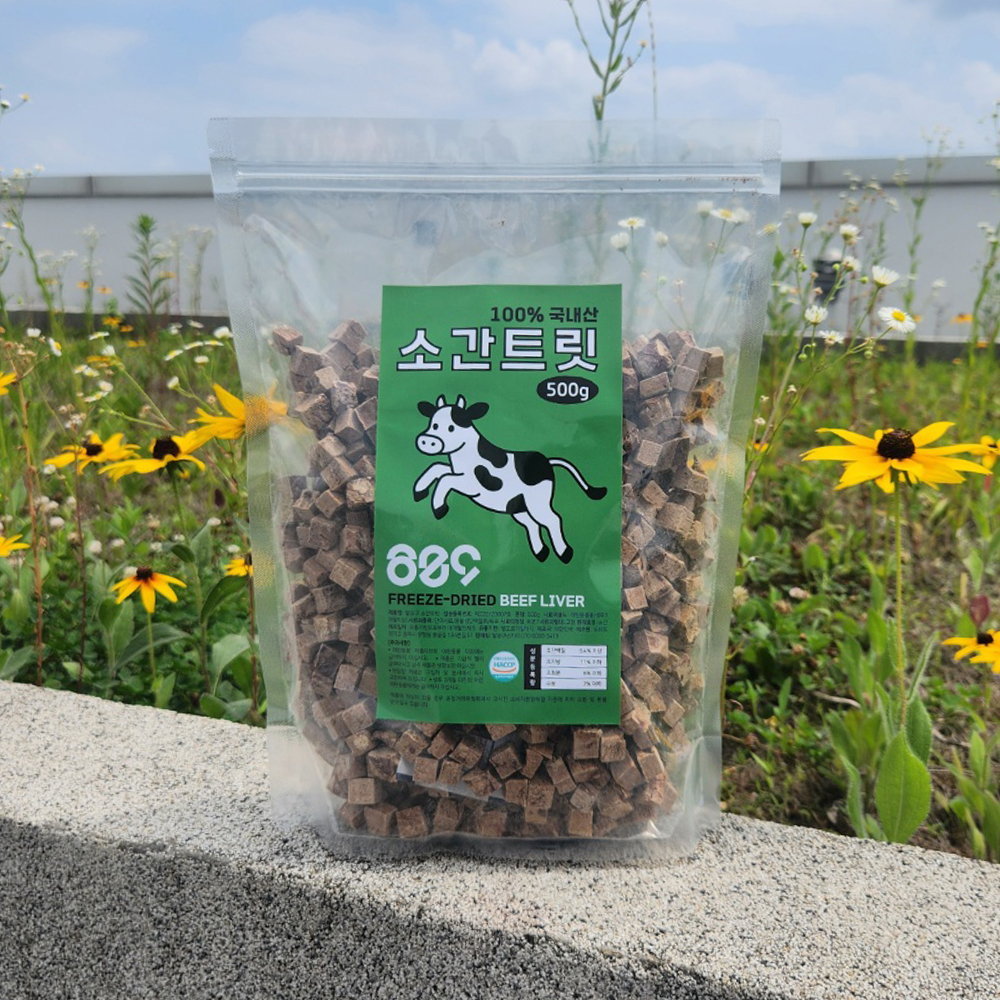 동결건조간식 대용량 강아지 고양이트릿 소간, 500g, 1개 - 상품 이미지