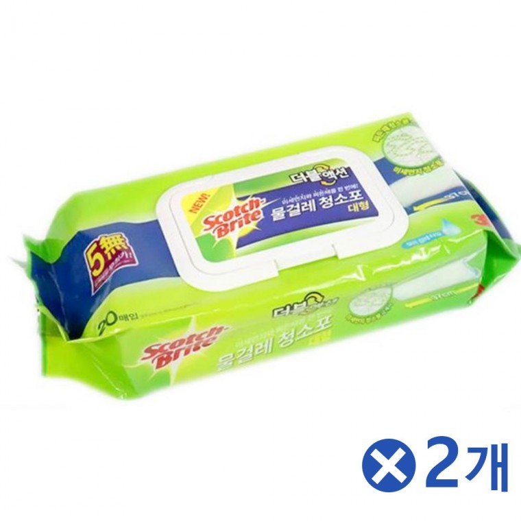 리필형 물걸레 청소포 대형 20매x2개 청소걸레