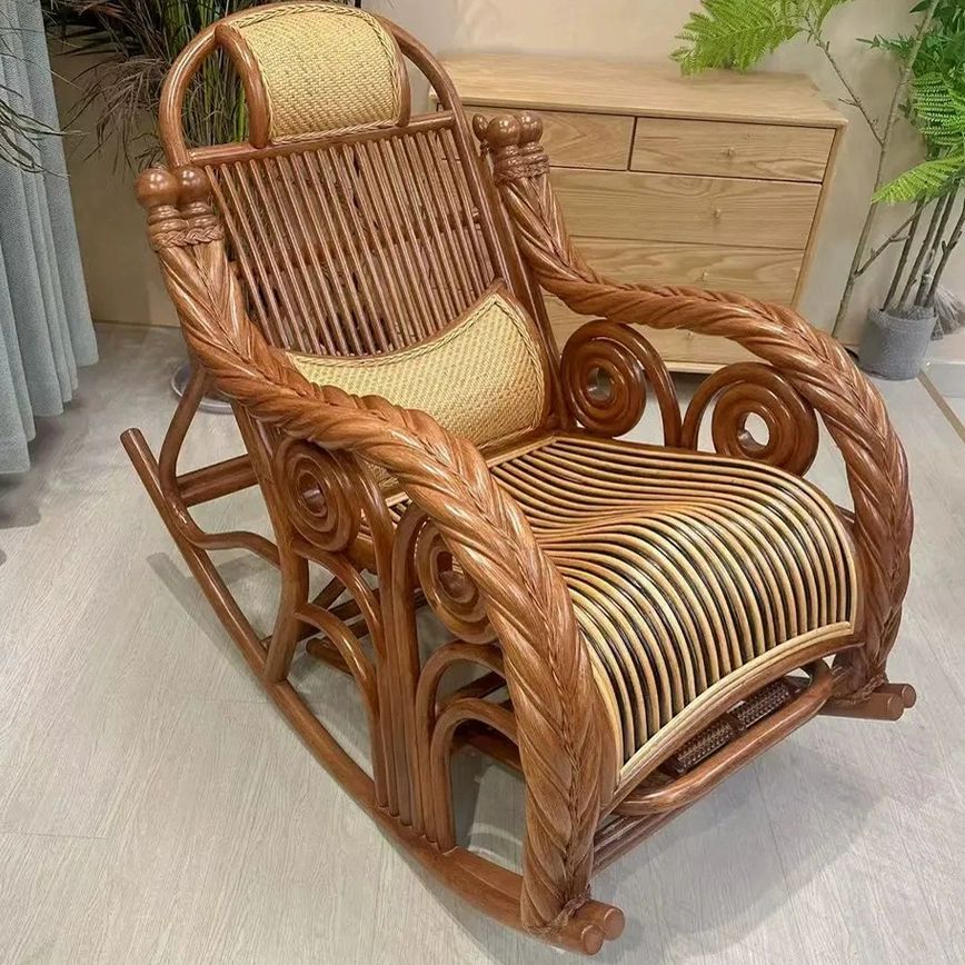 인도네시아 천연 라탄 안락의자 수유의자 게이밍의자 의자+사각 티 테이블