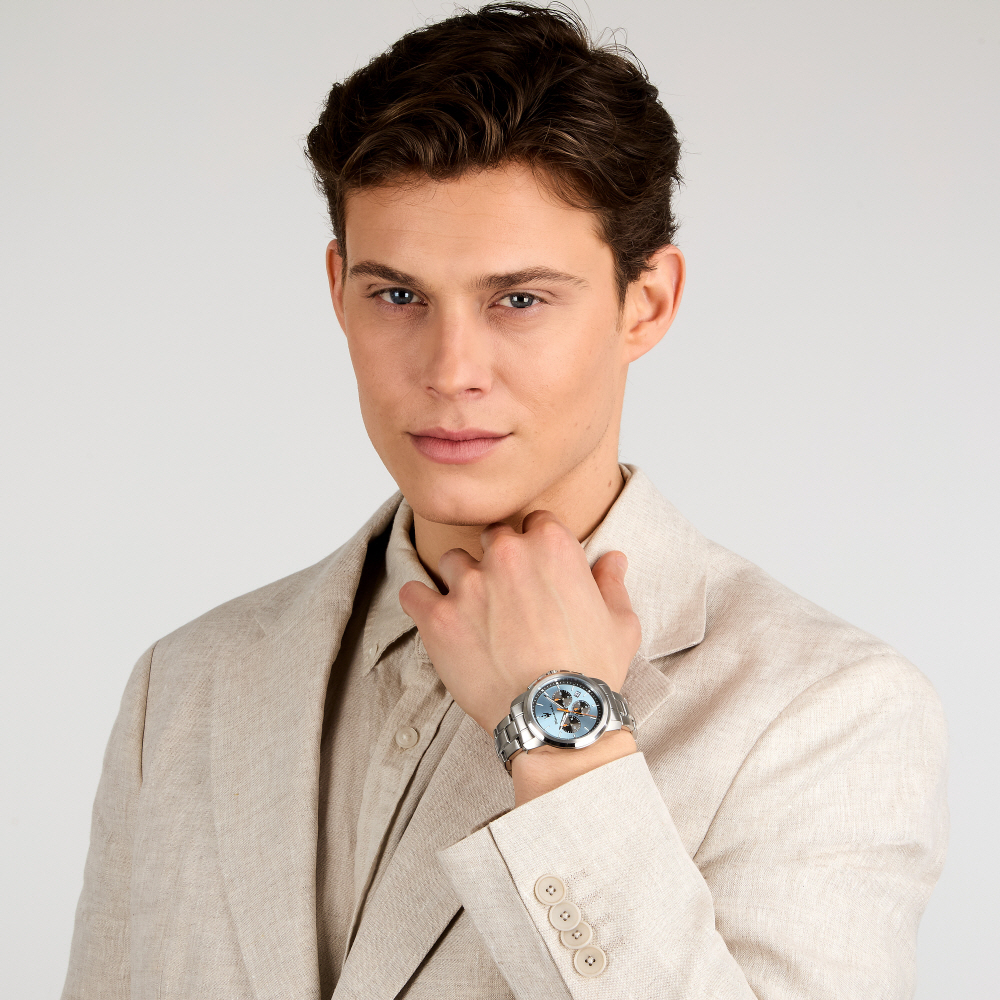 [Italian Design] 마세라티 남자 SUCCESSO 메탈 클래식 손목 패션 방수 야광시계 블루스카이