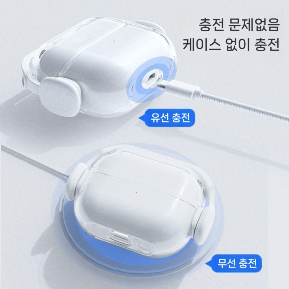 WF-1000xm5 투명 케이스 회전식 거치대 잠금 커버 - 상세 이미지 3