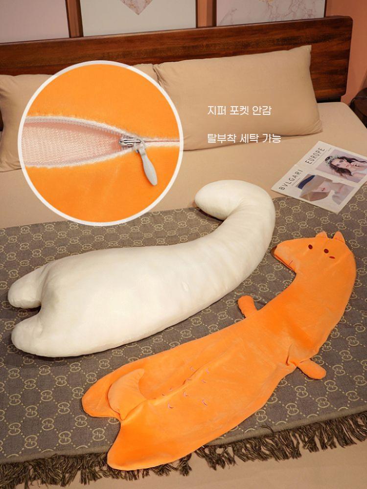 귀여운 바디필로우 대형 쿠션 안고자는 큰 베개 동물 캐릭터 성인애착 인형 - 상세 이미지 4