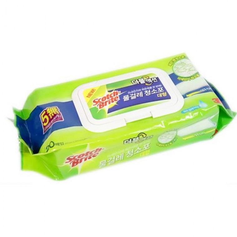 리필형 물걸레 청소포 대형 20매 먼지청소 일회용패드