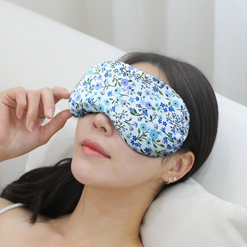 디자인허브 국산 팥 눈찜질팩 피앙세블루 코 비강 편백 온찜질 안대 비염 냉찜질