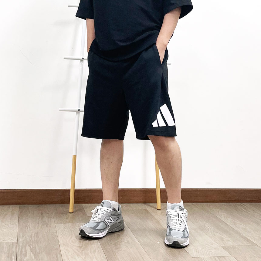 [오늘출발] 아디다스 라운드 플리스 트레이닝 와이드 버뮤다 팬츠 반바지 블랙(JE8956), S - 상세 이미지 5