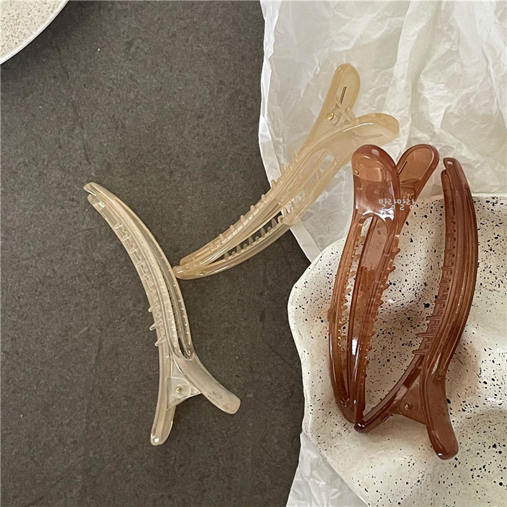 투명 앞머리 헤어핀 헤어고정핀 옆머리삔 미용실 집게핀 - 상세 이미지 5