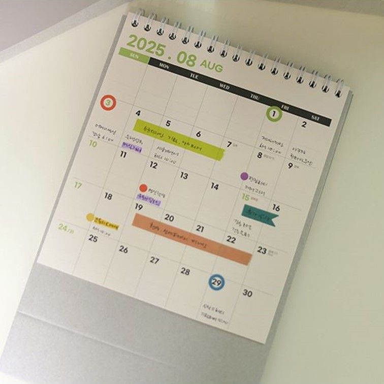 26년 탁상달력 미니 세로 2025년 7월부터 캘린더 2026년 스케줄러 싱글 - 상세 이미지 5