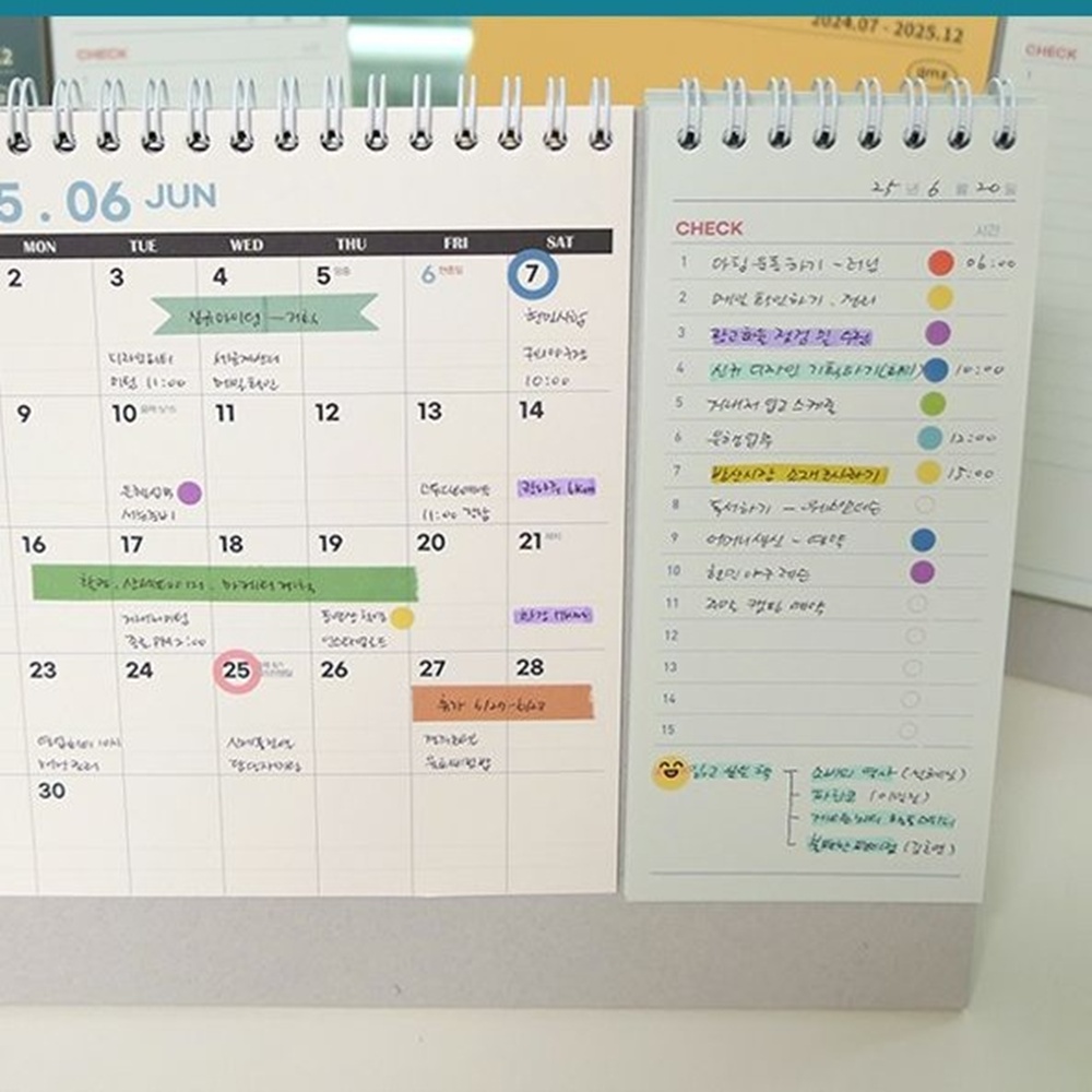 듀얼 2026 년 탁상달력 25년 7월부터 26년 책상달력 18개월 캘린더 이미지 7