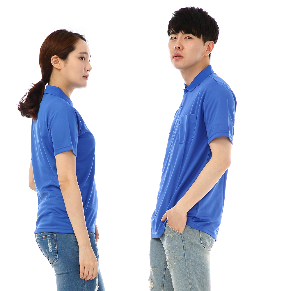 (16color)쿨론딥블루기능성카라 반팔티셔츠 식당 단체 음식점가게티 홀서빙복 - 상세 이미지 4
