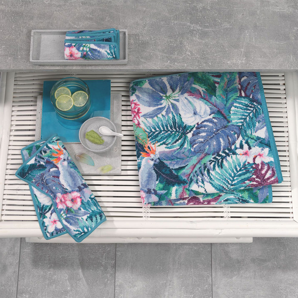 훼이라 트로피컬버드 게스트타월 37x80cm 독일직수입 먼지없고 부드러운 프리미엄 애착수건 - 상세 이미지 2