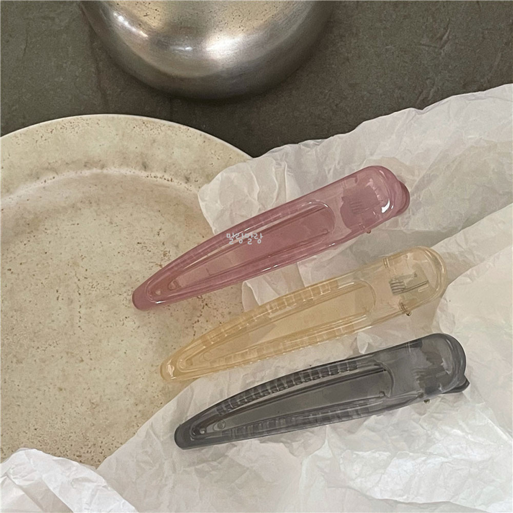 투명 앞머리 헤어핀 헤어고정핀 옆머리삔 미용실 집게핀 - 상세 이미지 3
