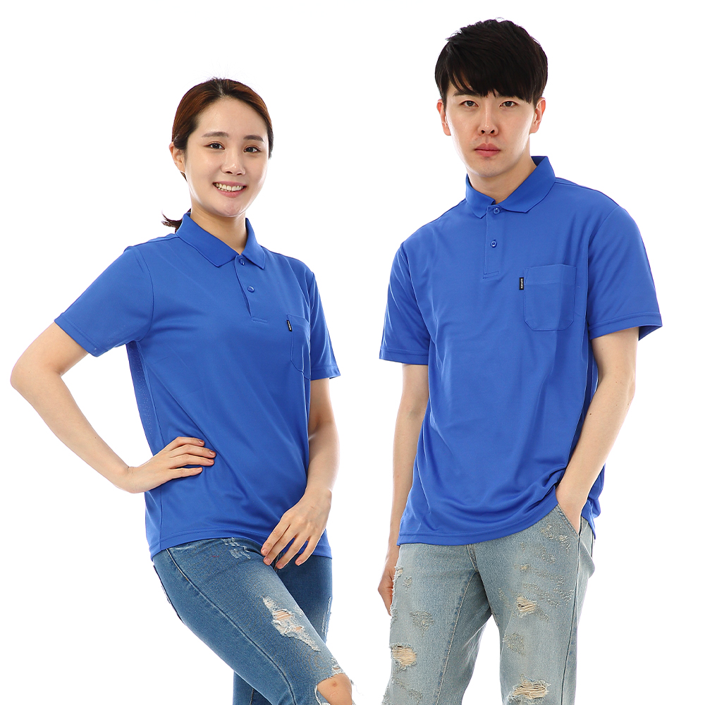 (16color)쿨론딥블루기능성카라 반팔티셔츠 식당 단체 음식점가게티 홀서빙복 - 상세 이미지 3