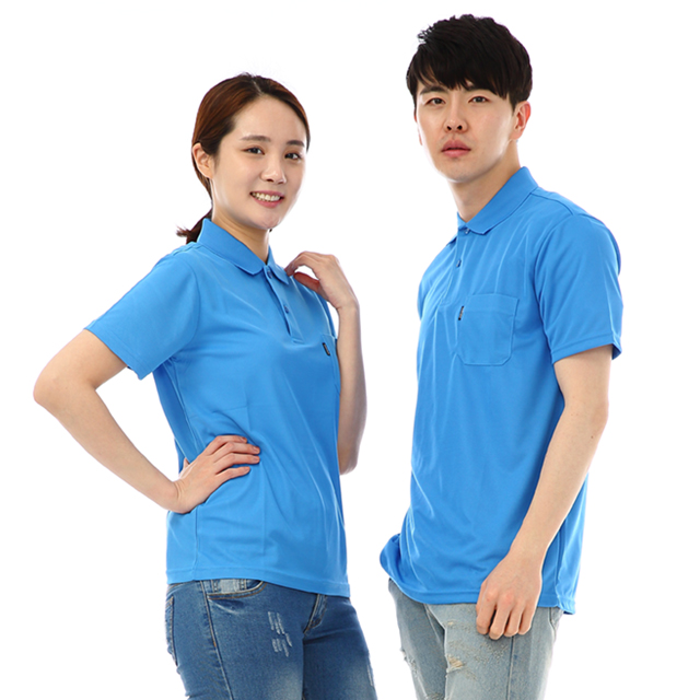 (16color)쿨론코발트기능성카라 반팔티셔츠 식당 단체 음식점가게티 홀서빙복 - 상품 이미지
