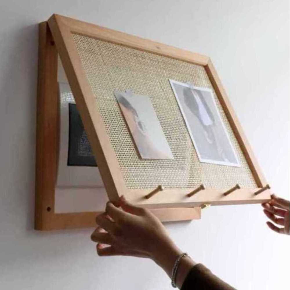 라탄 가림판 두꺼비집 전기차단기 액자 가림막 분전함 50x40cm 가리개 - 상품 이미지
