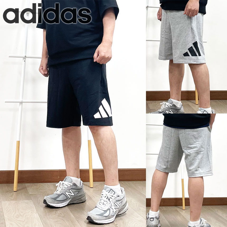 [오늘출발] 아디다스 라운드 플리스 트레이닝 와이드 버뮤다 팬츠 반바지 블랙(JE8956), S - 상품 이미지