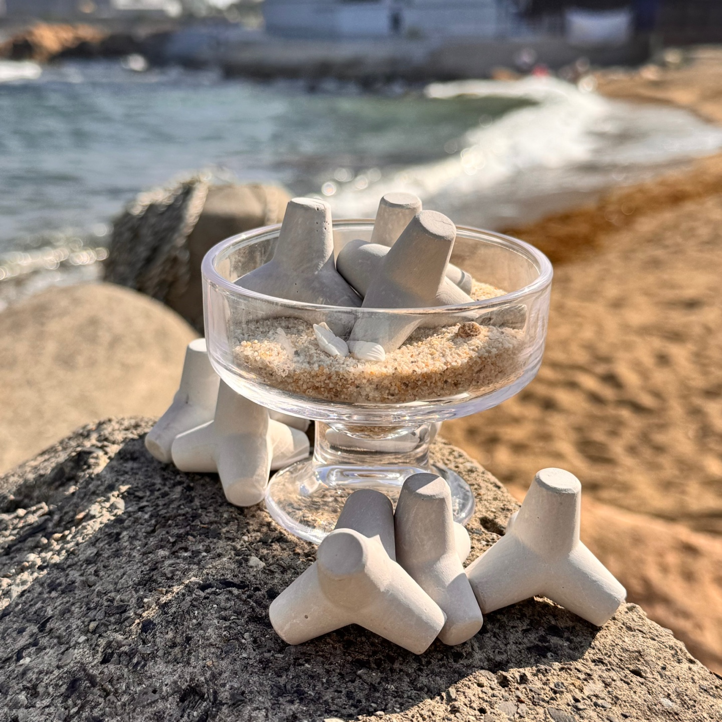 테트라포드 석고 방향제 두공 한잔 속 여유 방파제 디퓨저 오퓨저 실내방향제