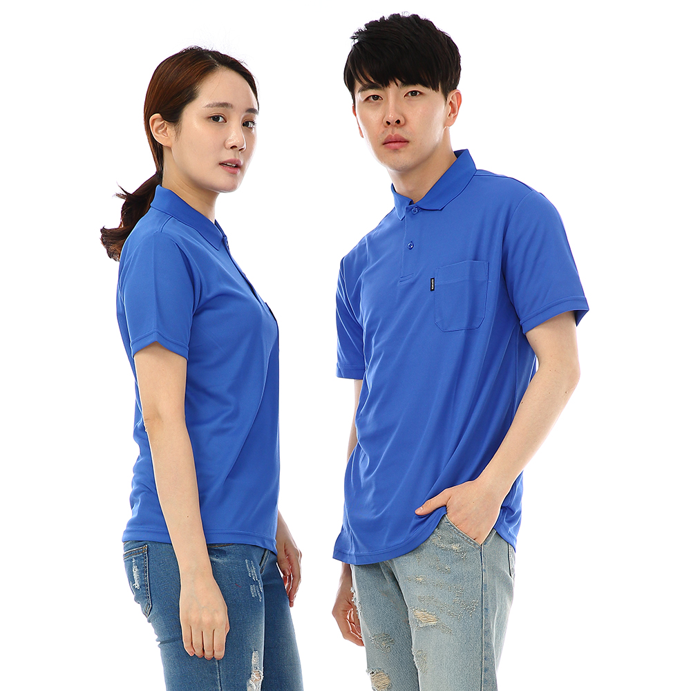 (16color)쿨론딥블루기능성카라 반팔티셔츠 식당 단체 음식점가게티 홀서빙복 - 상세 이미지 2