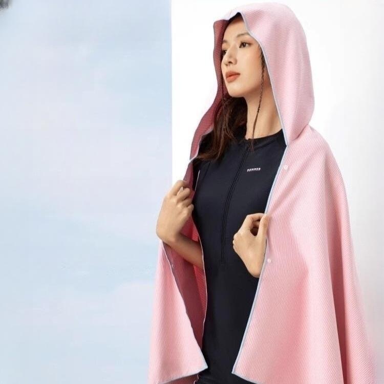 수영판초 비치가운 드라이 다이빙 속건성 비치타올 자켓 - 상세 이미지 2